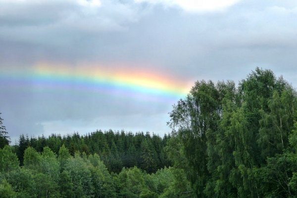 Zdjęcie z Norwegii - tęczowo dzień się nam kończy :)