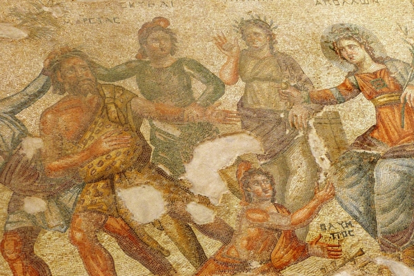 Zdjęcie z Cypru - mozaikowe posadzki w Domu Ajona