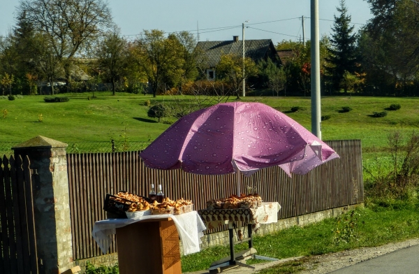 Zdjęcie z Polski - przydrożny sklep z grzybkami, orzechami i innym dobrociem :)