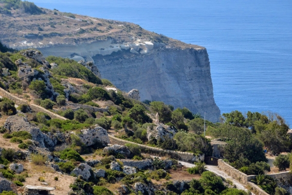 Zdjęcie z Malty - klify Dingli - jedne z najwyższych na południu Europy