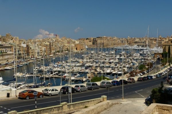 Zdjęcie z Malty - Marina w Vittorosa (Birgu) z jeszcze wyższej perspektywy