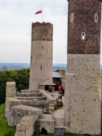 Zdjęcie z Polski - widok na zamek Górny  z wieży zamku Dolnego 