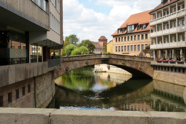 Zdjęcie z Niemiec - nad rzeką Pegnitz... (ujście rzeki Regnitz, tej która płynie w Bambergu) 