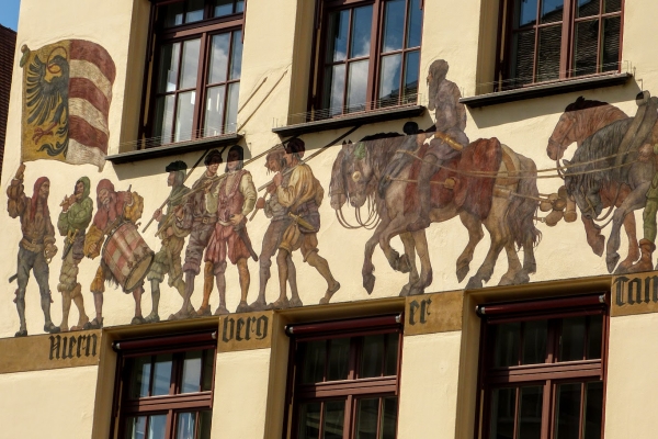 Zdjęcie z Niemiec - mural powstał w 1910 roku,; stworzony przez Georga Kellnera