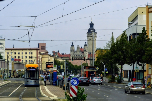 Zdjęcie z Niemiec - widok na lipski Nowy Ratusz 