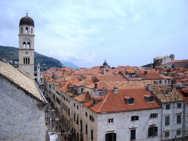 Zdjęcie z Chorwacji - Dachy Dubrovnika- Stradun