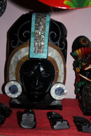 Zdjęcie z Meksyku - maska z obsydianu